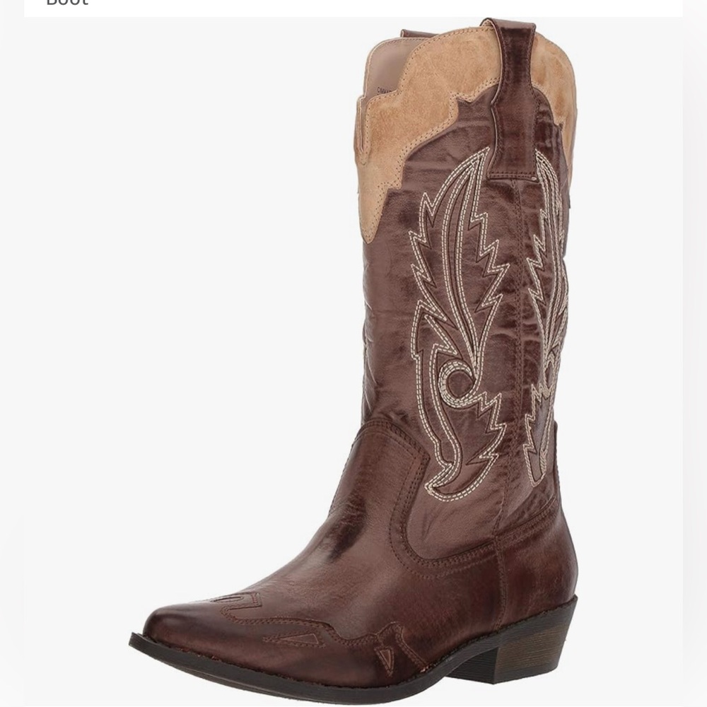 COCONUTS Brown Western Cowboy Boots
